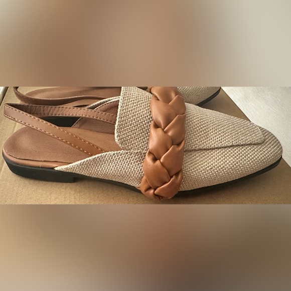 SHEIN Braided Tan/Camel Shoe Slingback Flats - Size 39/7.5 - NWOB - Picture 5 of 6